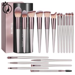 BS-MALL Makeup Brush Set 18 Pcs Premium Synthetic Foundation Powder Concealers Eye shadows Blush Makeup Brushes with black case