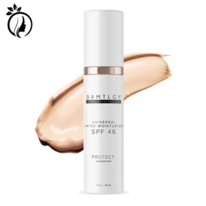 DRMTLGY Anti-Aging Tinted Moisturizer SPF 46 ? Sheer Face Sunscreen & Lightweight Makeup with Broad Spectrum UV Protection ? Hydrating Skin Care & Face Moisturizer ? FSA HSA Eligible (1.7 oz)