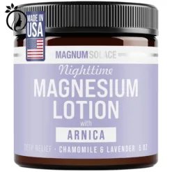 Nighttime Magnesium Lotion with Arnica – Soothing Relief & Relaxation, Highly Concentrated Magnesium for Muscles & Joints – Apply to Legs or Feet Before Bed – Skin-Friendly