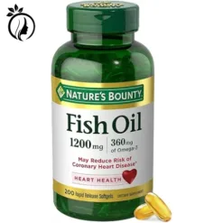 Nature's Bounty Fish Oil Omega 3 Supplements - Supports Heart Health, 1200 Mg Fish Oil, Omega-3, 200 Softgels (Pack of 1)