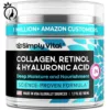 SimplyVital Collagen, Retinol & Hyaluronic Acid Cream - Anti-Aging Face Moisturizer for Face, Firming Skin Care Neck & D?collet? - Made in USA, Daily Moisturizer Face Cream Day & Night - 1.7 fl.oz.